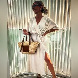 Italian Wrap Maxi Summer Dress